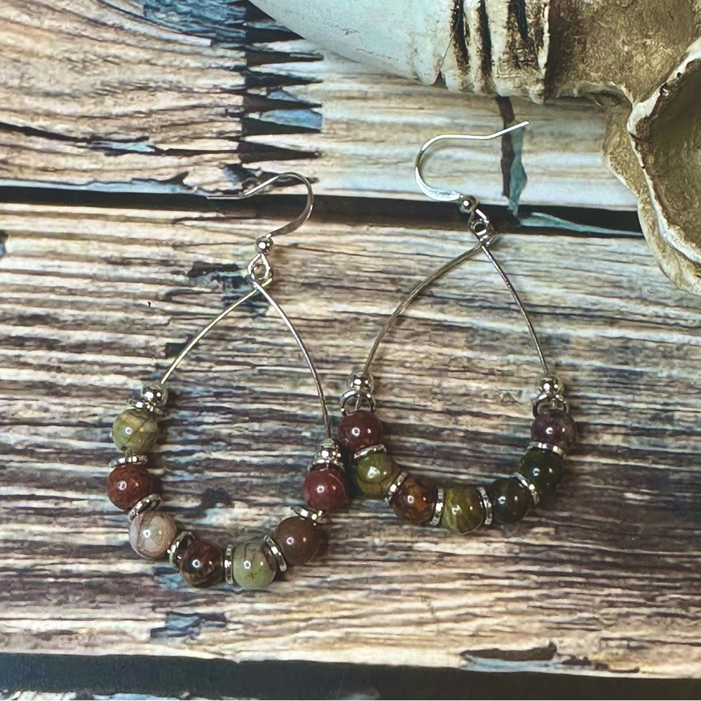 Forest Teardrop Earrings